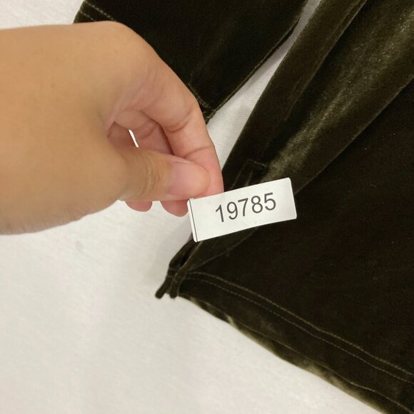 New Bechamel Velvet Stretch Pullover Top Large Round Neck Long Sleeve - Picture 9 of 9